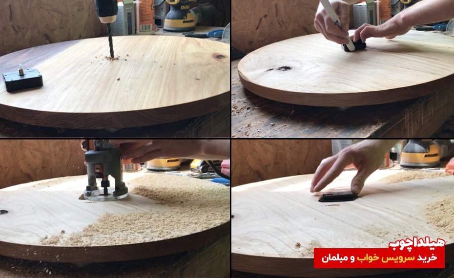 راهنمای ساخت ساعت دیواری چوبی 4