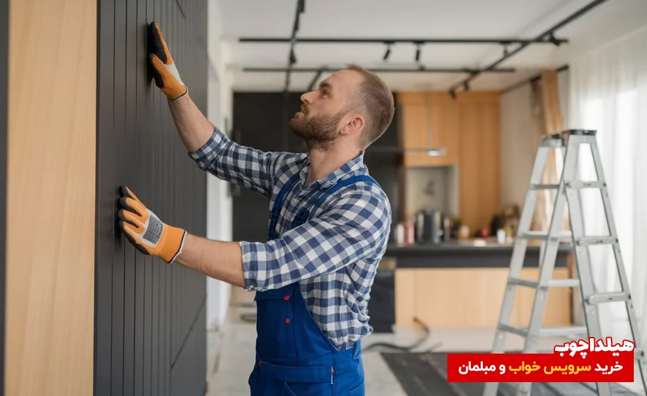 آموزش نصب پنل های چوبی دیواری 5