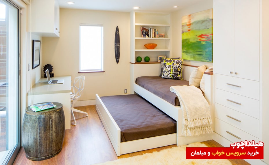 تخت مهمان و میزبان برای اتاق کوچک