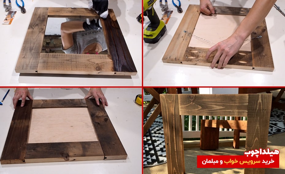 آموزش ساخت آینه چوبی ساده 2