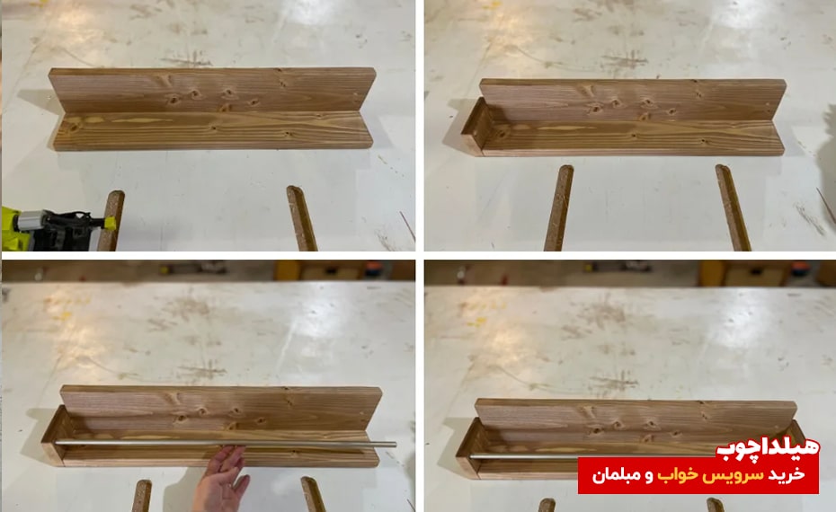 آموزش ساخت کتابخانه دیواری 3
