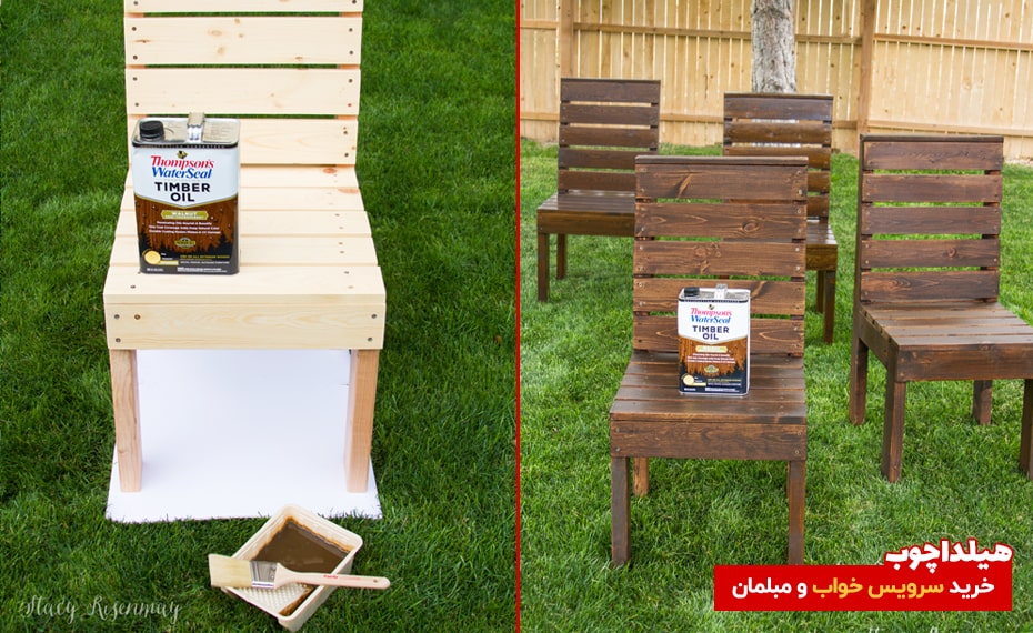 آموزش ساخت صندلی چوبی برای فضای باز 5