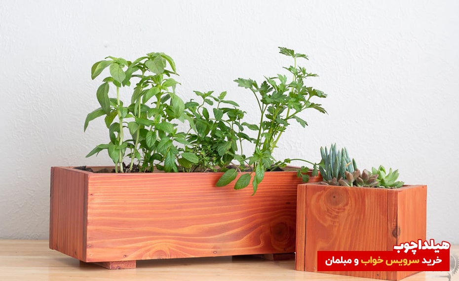 آموزش ساخت گلدان چوبی 3