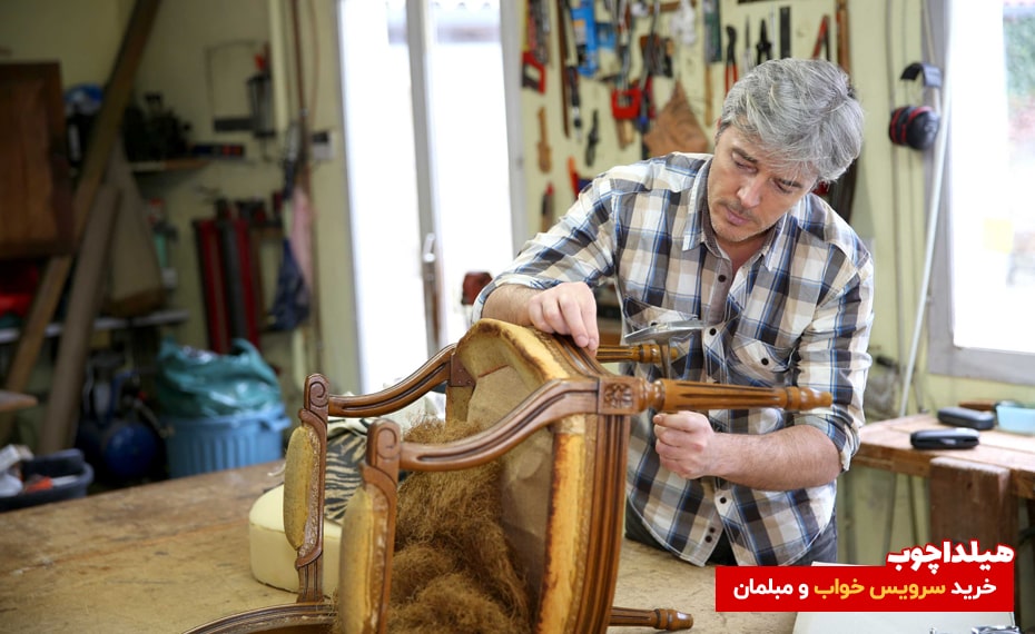 آموزش تعمیر و بازسازی مبل استیل قدیمی 2