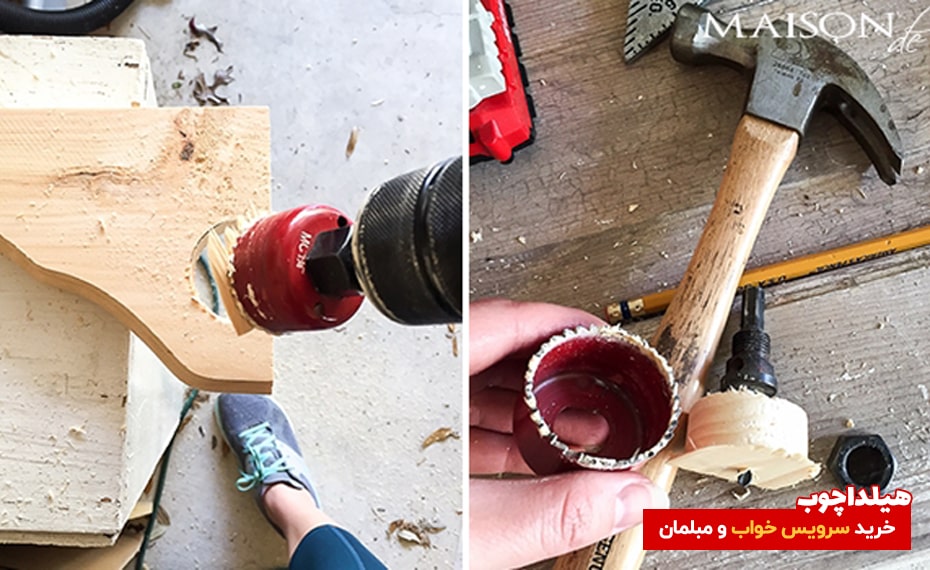 آموزش ساخت گیره پرده چوبی در خانه 2