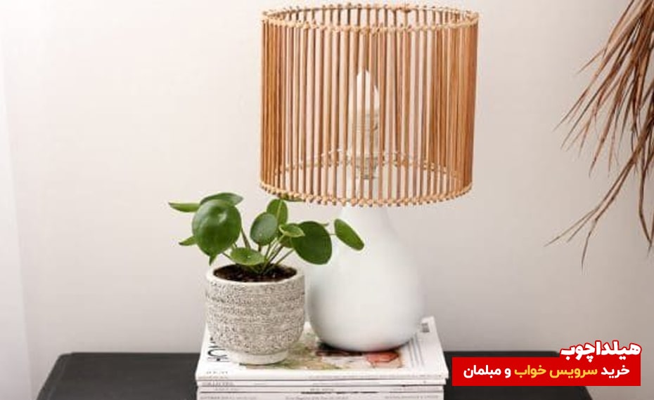 ساخت آباژور دکوراتیو با چوب و پارچه در خانه 3